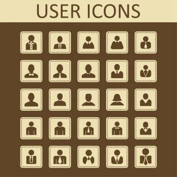 User icons Stock Illustration