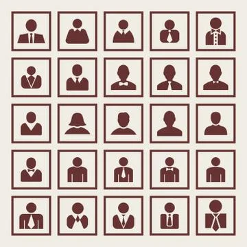 User icons Stock Illustration