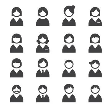 User icons Stock Illustration