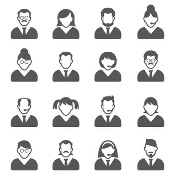 User icons Stock Illustration