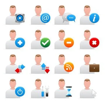 User icons Stock Illustration