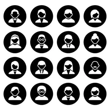 User icons set Stockillustratie