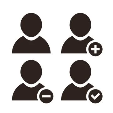 User icons set Illustrazione stock