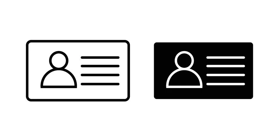 User id icon bundle for website design projects Stock Illustration