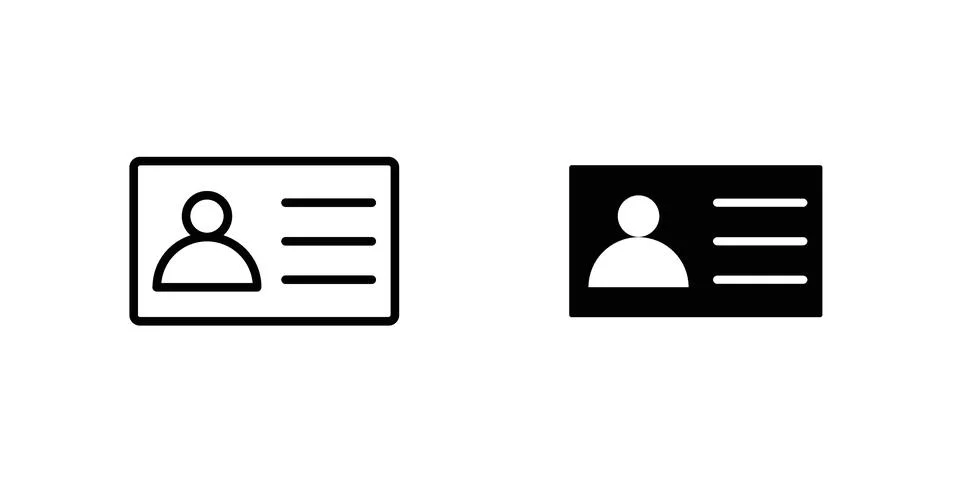 User id icon vector concepts, line and silhouette style Stock Illustration