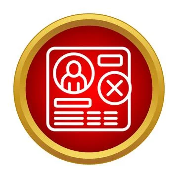 User identification document rejecting personal data concept Stock Illustration