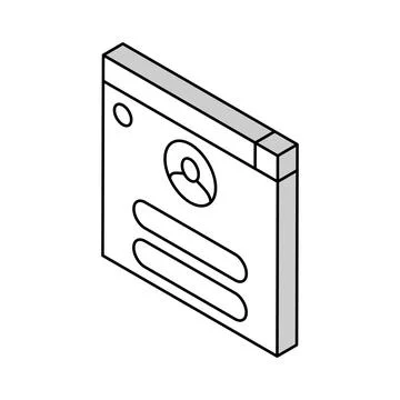 User identification isometric icon vector illustration sign Stock-Illustration