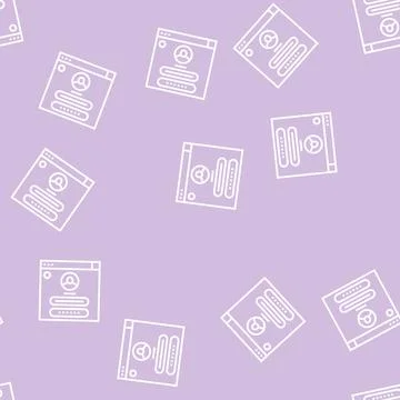 User identification line seamless pattern sign Stock Illustration