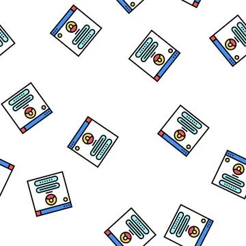 User identification vector seamless pattern sign 스톡 일러스트