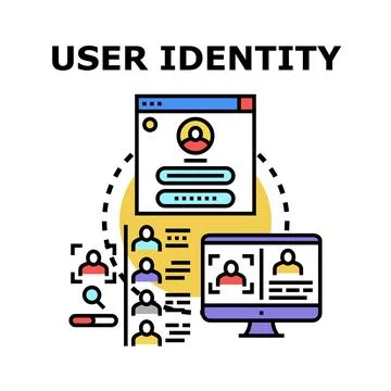 User identity and access management concept Illustrazione stock