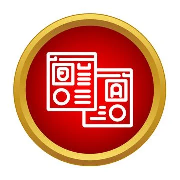 User identity documents verification and personal authentication icon Stock Illustration