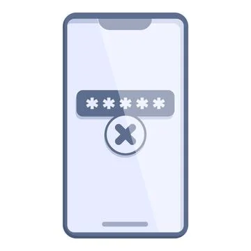 User identity incorrect password icon cartoon vector. Service protected Stockillustratie