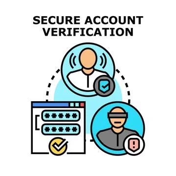 User identity protection during secure account verification process Illustrazione stock