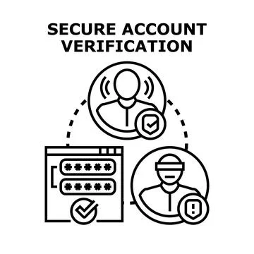 User identity protection during secure account verification process Illustrazione stock