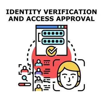 User identity verification and secure access approval concept Stock Illustration