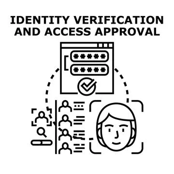 User identity verification and secure access approval concept Stock Illustration