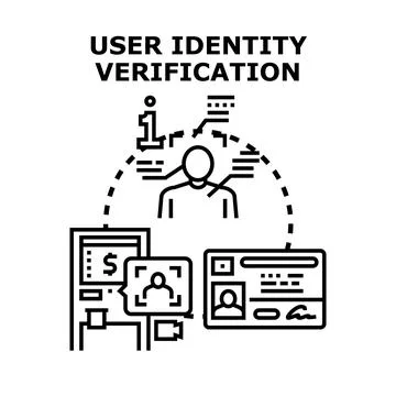 User identity verification process concept illustration Stock Illustration