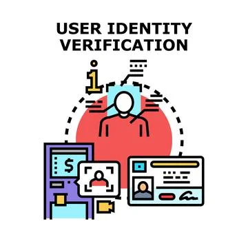 User identity verification process concept illustration Stock Illustration