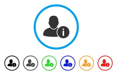 User Info Rounded Icon Stock Illustration
