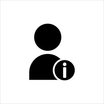 User information icon. admin symbols. Editable stroke. Simple illustration mo Stock Illustration