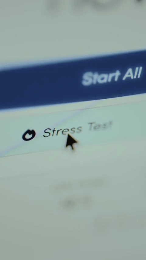 User initiating a stress test on a computer Stock Footage 327913304