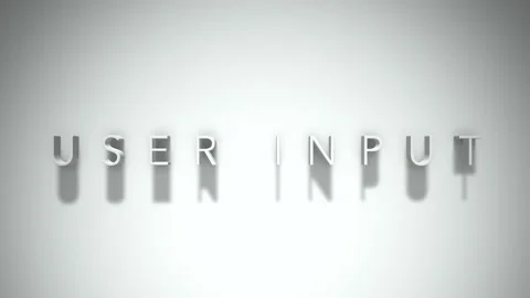 User Input 3D title animation with shadows on a white background Stock Footage 296691947