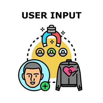 User input for product customization and feedback Stock Illustration