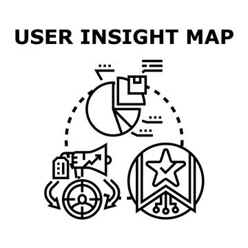 User insight mapping for customer experience data analysis Stock Illustration