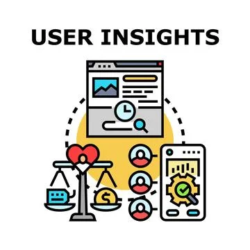 User insights analyzing data for business development 스톡 일러스트