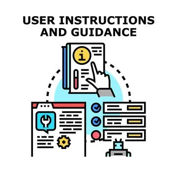 User instructions and guidance concept vector illustration Stock Illustration