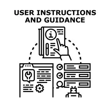 User instructions and guidance concept vector illustration Stock Illustration