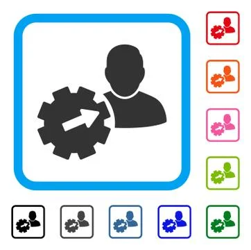 User Integration API Gear Framed Icon イラスト素材