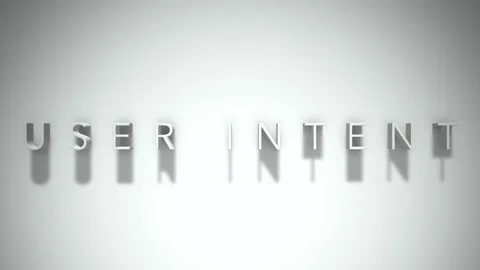 User Intent 3D title animation with shadows on a white background Stock Footage 296635285