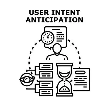 User intent anticipation predicting digital customer behavior Stock Illustration