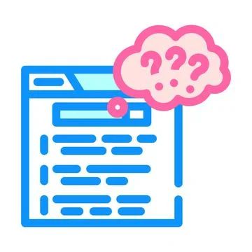 User intent seo color icon vector illustration Stock Illustration