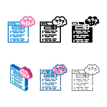 User intent seo color icon mix vector Stock Illustration