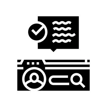User intent seo glyph icon vector illustration Stock Illustration