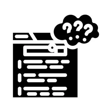 User intent seo glyph icon vector illustration Stock Illustration