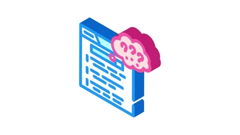 User intent seo isometric icon animation Stock Footage 327286163