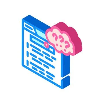 User intent seo isometric icon vector illustration Stock Illustration