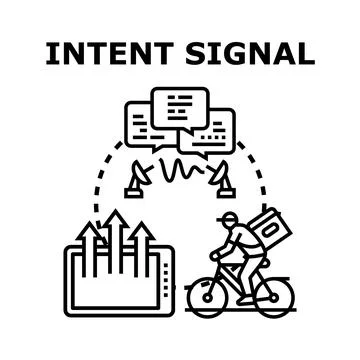 User intent signal analyzing digital data Stock Illustration