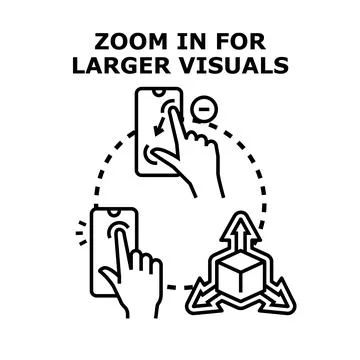 User interacting smartphone with zoom out gesture Stock Illustration