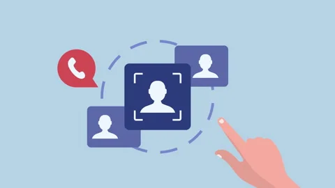 User interaction via a digital communication 2d with Alpha Matte Stock Footage 334993912
