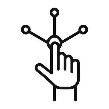 User Interaction Icon Ideal for Digital Interfaces Stock Illustration