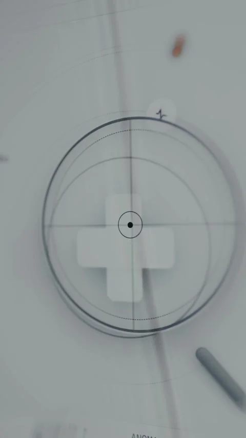 User interaction placing a target marker over the plus icon Stock Footage 335891319