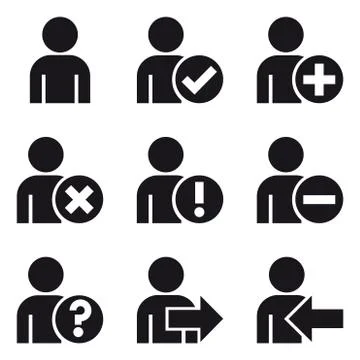 User Interactions icons 01 스톡 일러스트