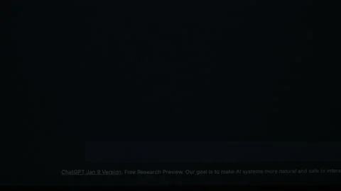 User interacts on a laptop with ChatGPT chat bot prompt command. Stock Footage 231172504