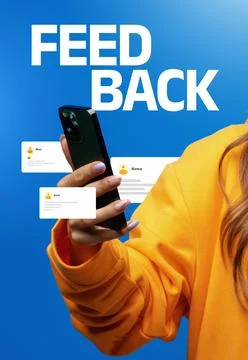 User interacts with mobile device while receiving feedback from contacts on a Stock Photos