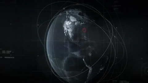 User Interface. Access was gained to the main satellite in the United States. Video stock 145126114