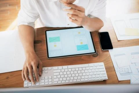 User interface and User experience technology concept. Foto stock